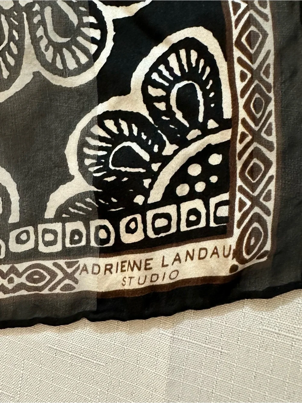 Adrienne Landau 100% Silk Floral Scarf